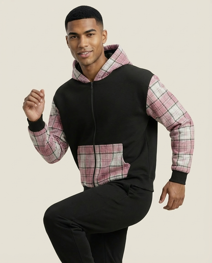 Sweats - Plaid Full-Zip Hoodie