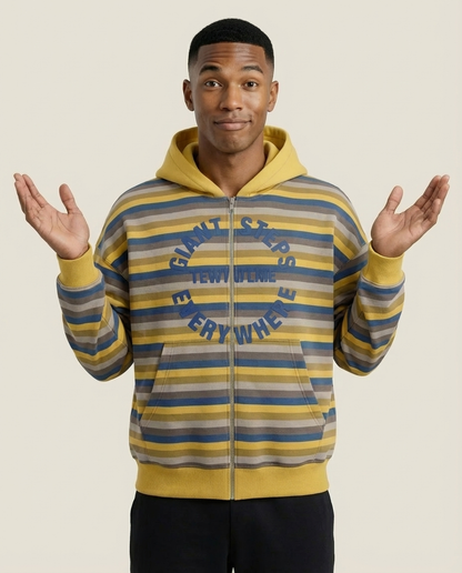 Sweats - Retro Stripe Full-Zip Hoodie