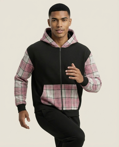 Sweats - Plaid Full-Zip Hoodie