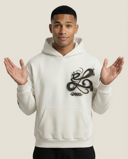 Sweats - Airbrush Script Graphic Pullover Hoodie