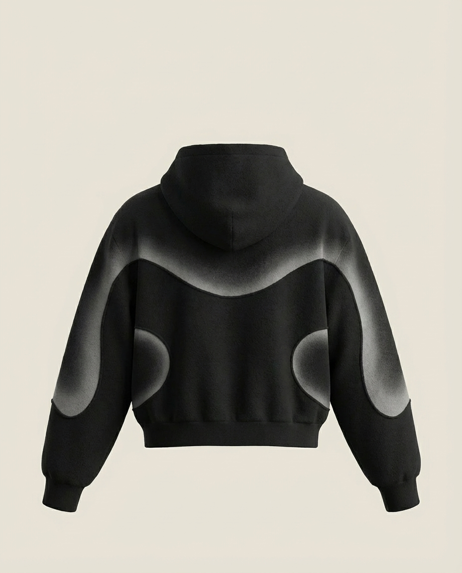 Sweats - Curved Panel Graphic Full-Zip Hoodie
