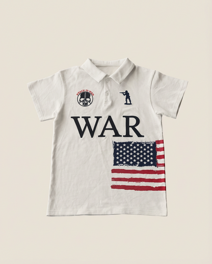 Sweats - "WAR" Graphic Short-Sleeve Polo