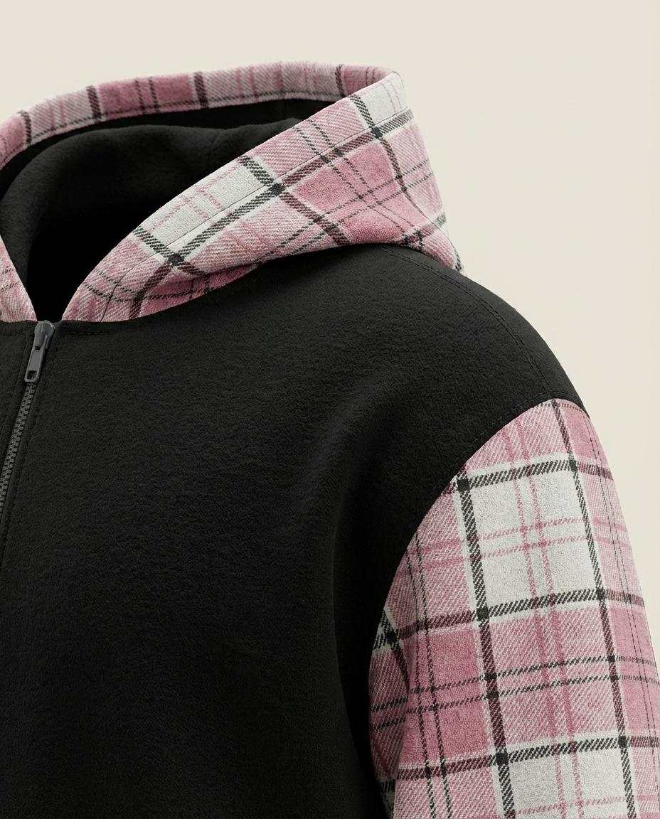 Sweats - Plaid Full-Zip Hoodie