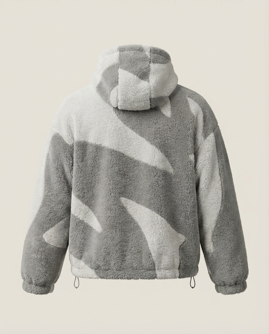 Sweats - Abstract Print Full-Zip Hoodie