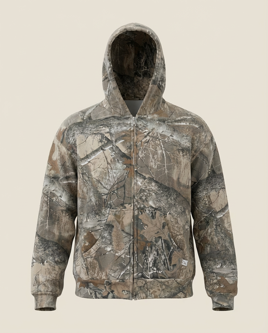 SWEATS® Camo Zip-up Hoodie