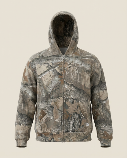 SWEATS® Camo Zip-up Hoodie