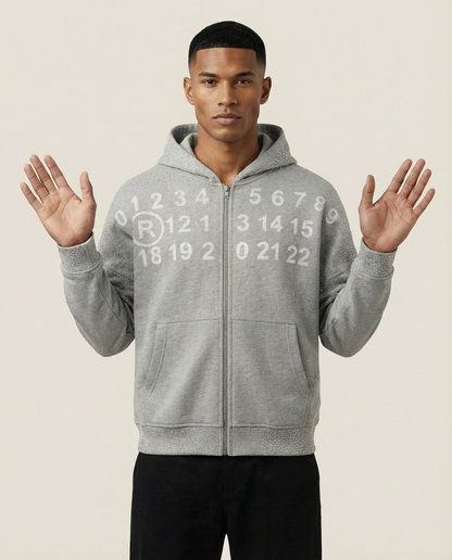 Sweats - Number Logo Zip Hoodie