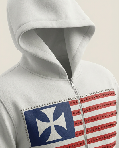 Sweats - Flag Graphic Full-Zip Hoodie