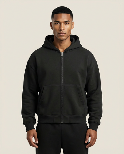 Sweats - Embossed Hood Logo Full-Zip Hoodie