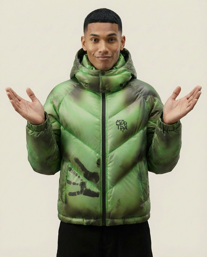Sweats - Graphic Hooded Puffer Jacket