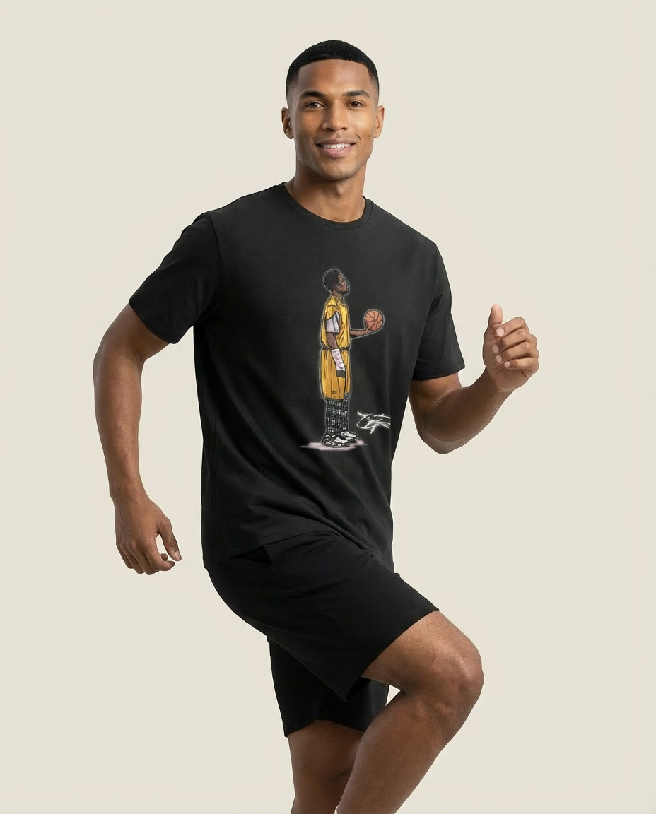 Sweats - Basketball Player Graphic T-Shirt