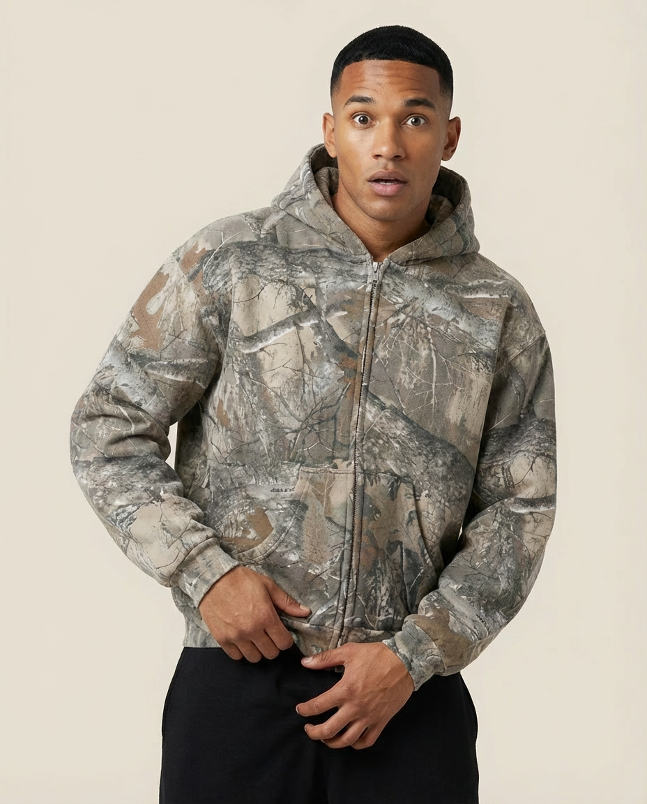 SWEATS® Camo Zip-up Hoodie