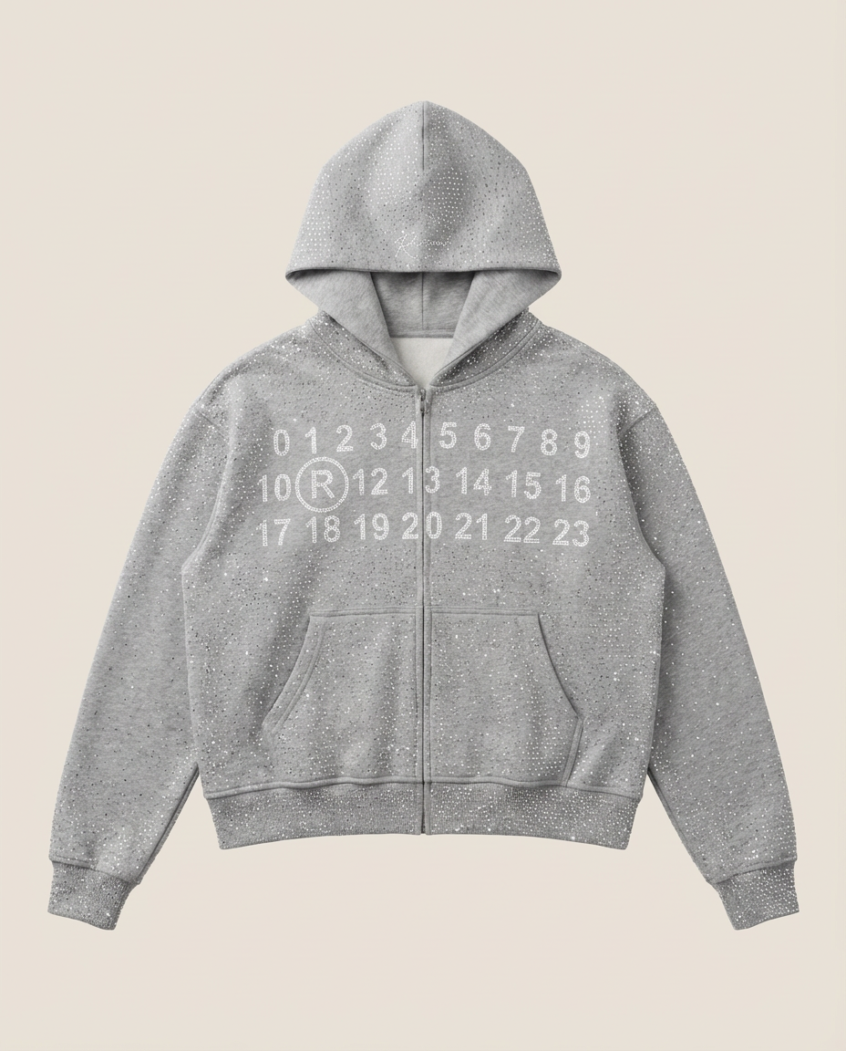 Sweats - Number Logo Zip Hoodie