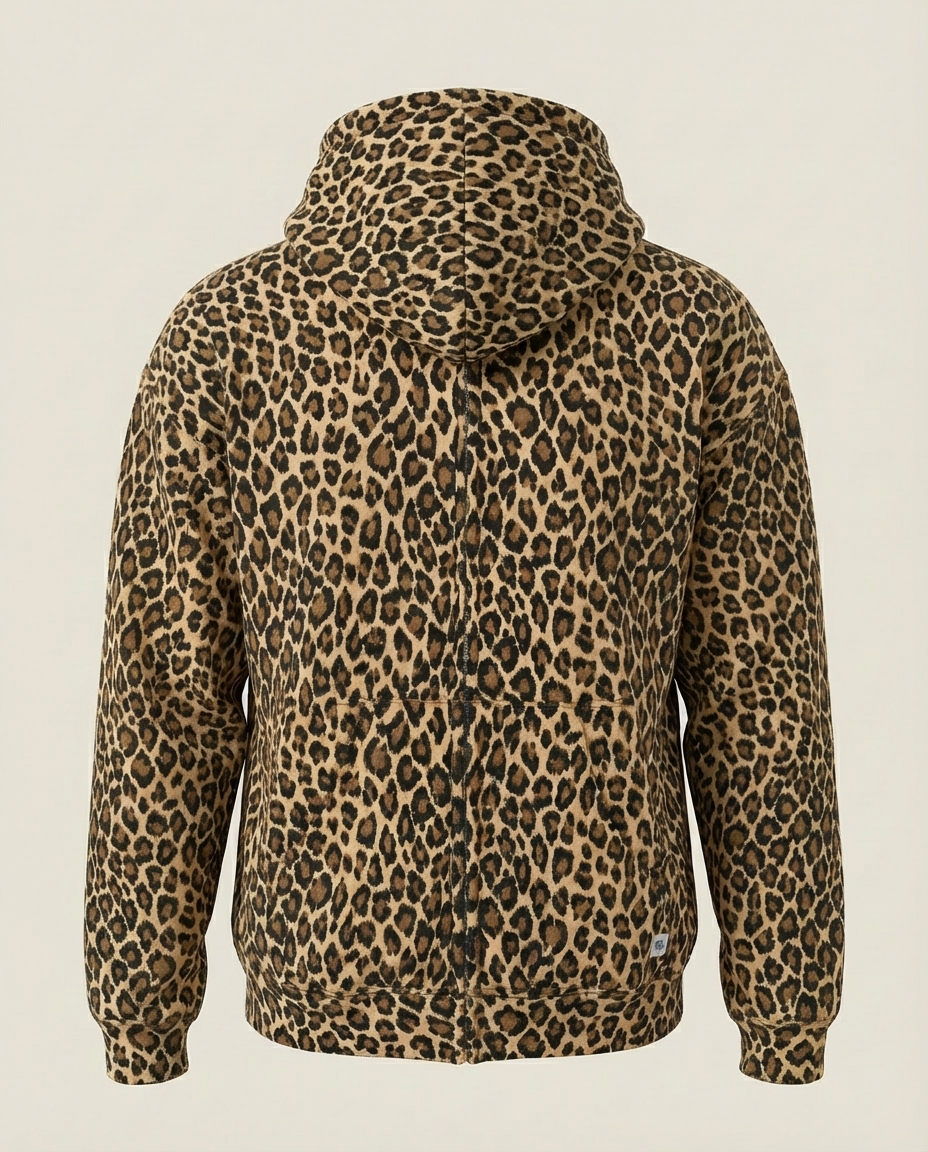 SWEATS® Leopard Zip-up hoodie