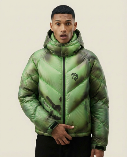 Sweats - Graphic Hooded Puffer Jacket