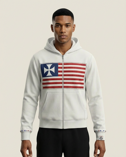Sweats - Flag Graphic Full-Zip Hoodie
