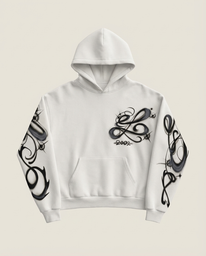 Sweats - Airbrush Script Graphic Pullover Hoodie