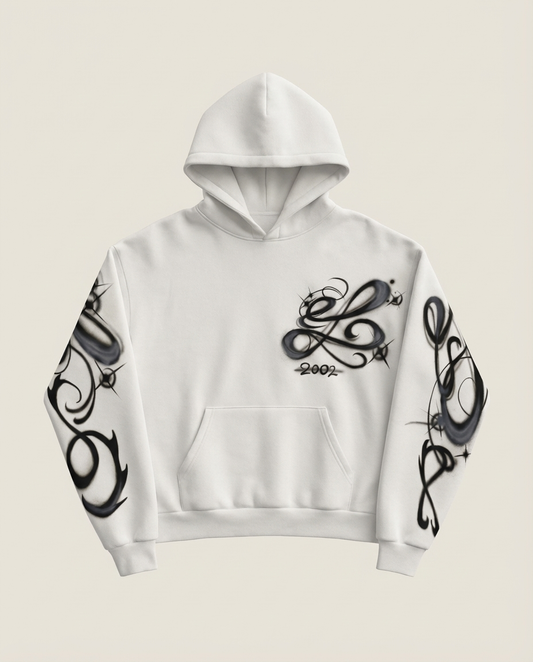Sweats - Airbrush Script Graphic Pullover Hoodie