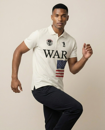 Sweats - "WAR" Graphic Short-Sleeve Polo