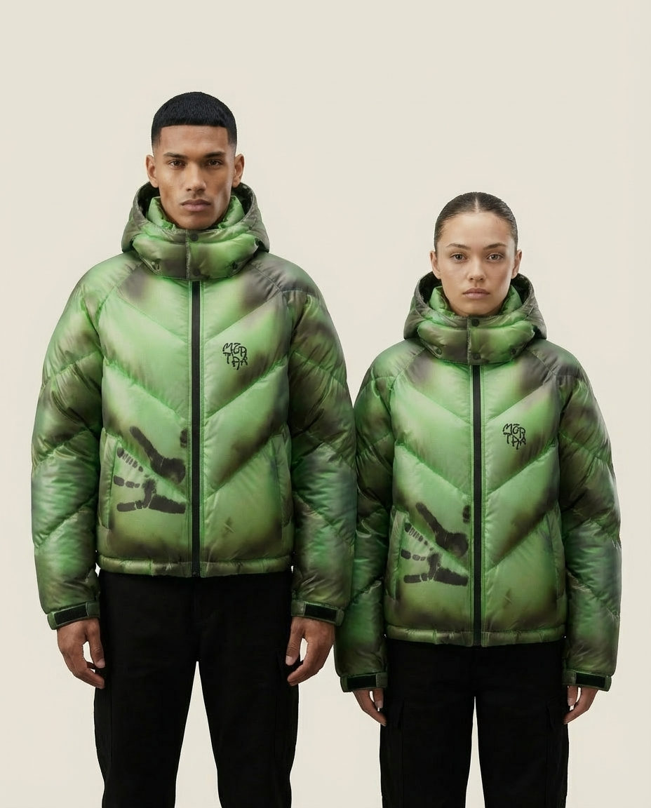 Sweats - Graphic Hooded Puffer Jacket