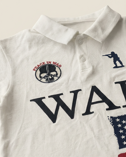 Sweats - "WAR" Graphic Short-Sleeve Polo