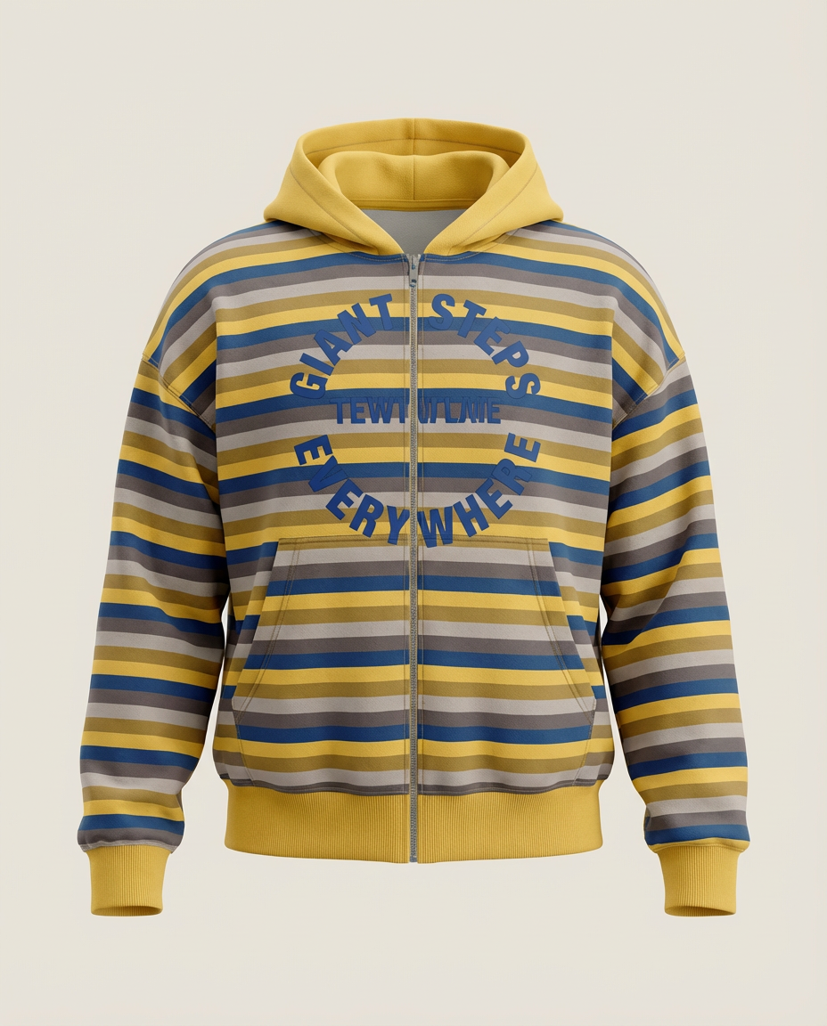 Sweats - Retro Stripe Full-Zip Hoodie