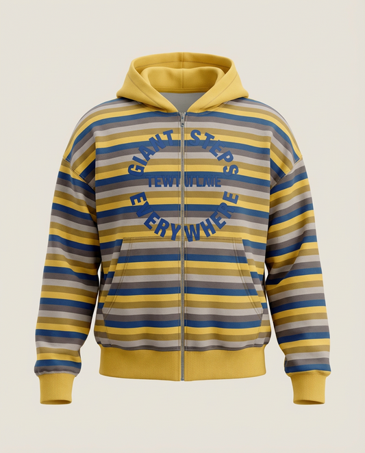 Sweats - Retro Stripe Full-Zip Hoodie
