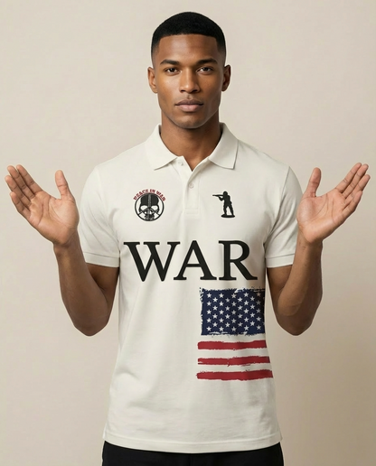 Sweats - "WAR" Graphic Short-Sleeve Polo