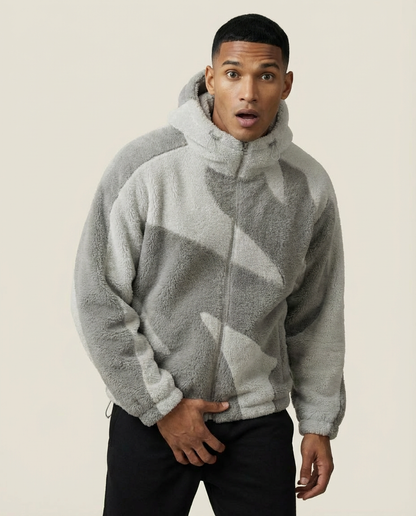 Sweats - Abstract Print Full-Zip Hoodie