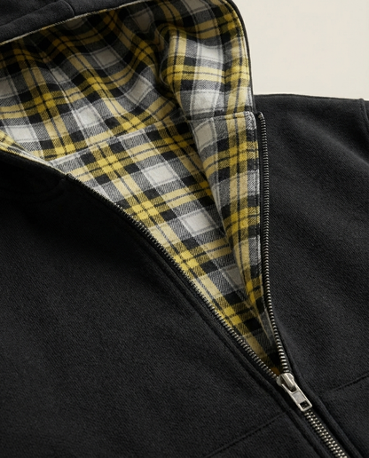 Sweats - Reversible Plaid Zip-Up Hoodie