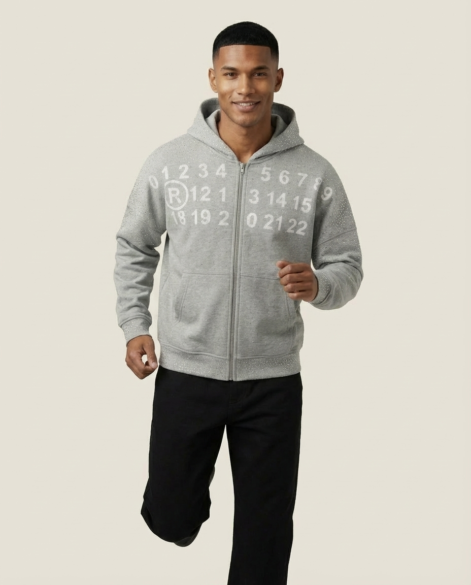 Sweats - Number Logo Zip Hoodie