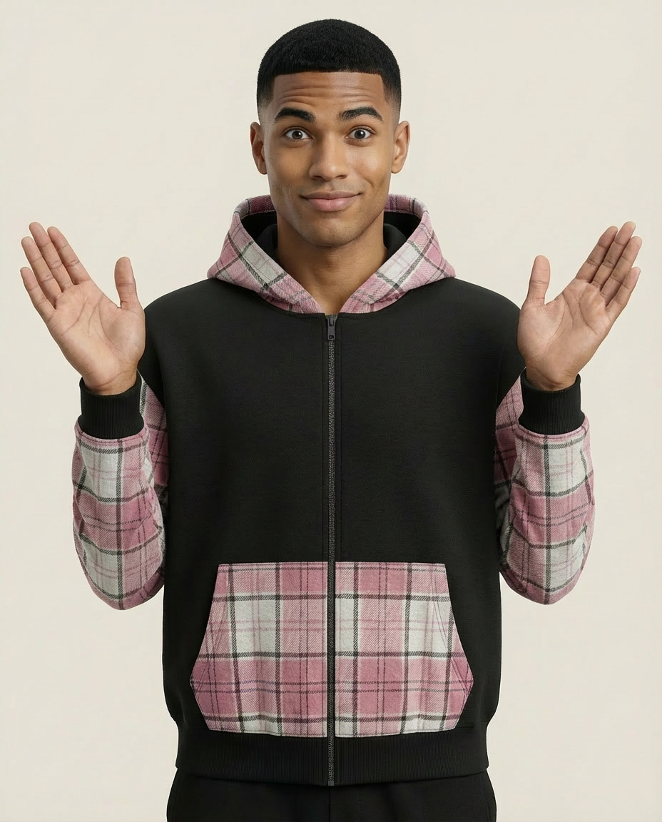 Sweats - Plaid Full-Zip Hoodie