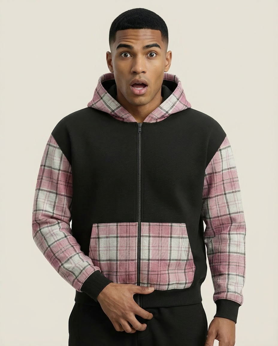 Sweats - Plaid Full-Zip Hoodie