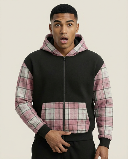 Sweats - Plaid Full-Zip Hoodie