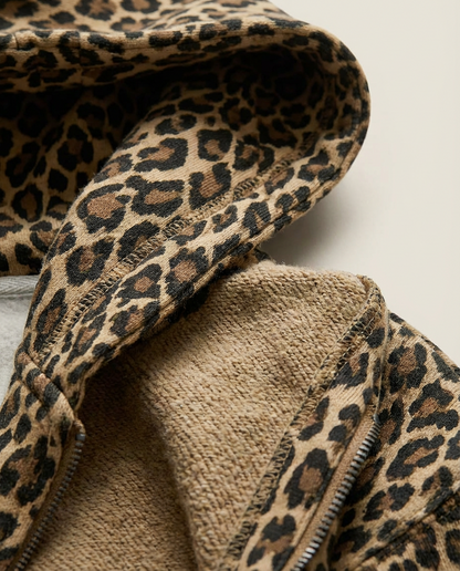 SWEATS® Leopard Zip-up hoodie