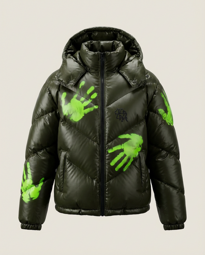 Sweats - Graphic Hooded Puffer Jacket