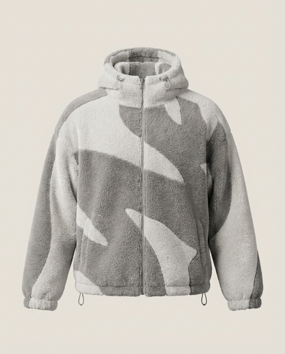 Sweats - Abstract Print Full-Zip Hoodie