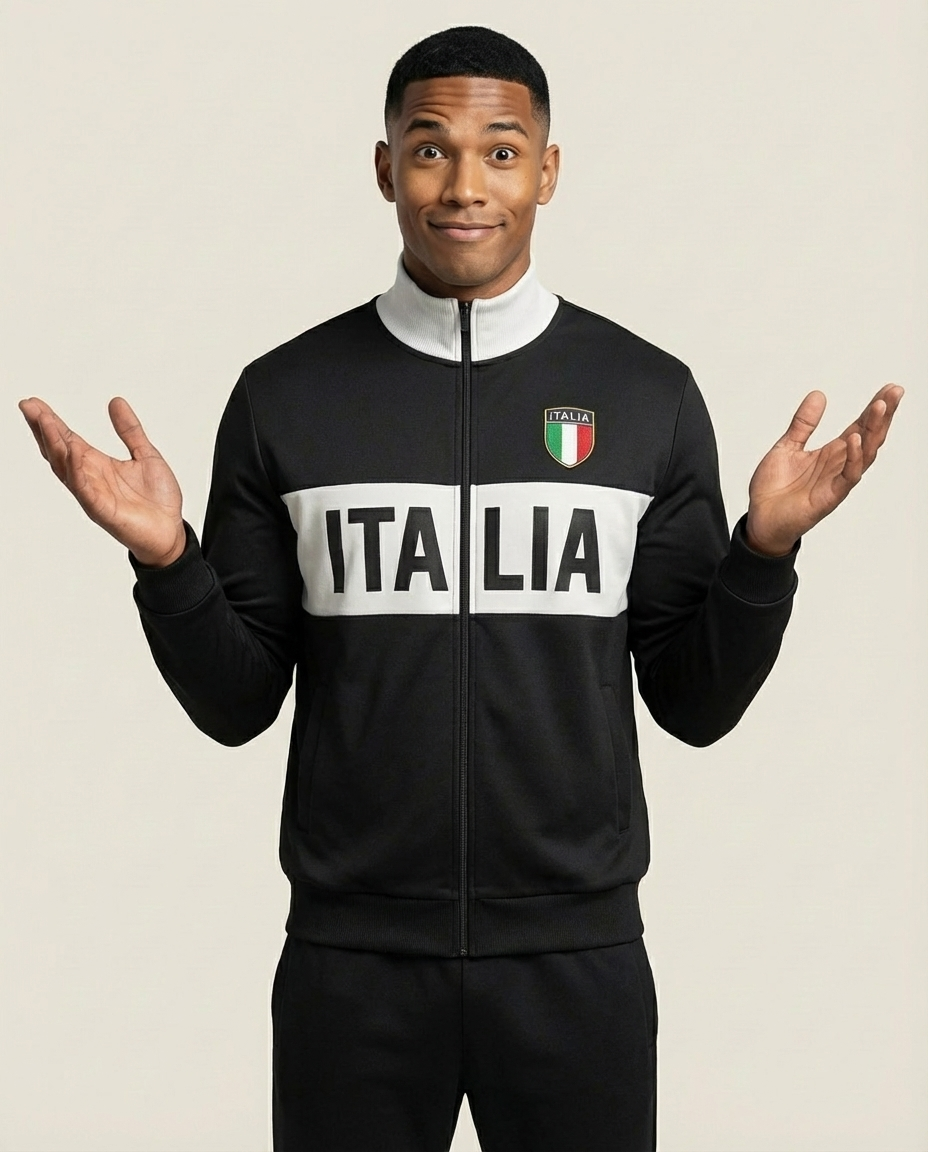 Sweats - "ITALIA" Graphic Track Jacket