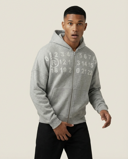 Sweats - Number Logo Zip Hoodie