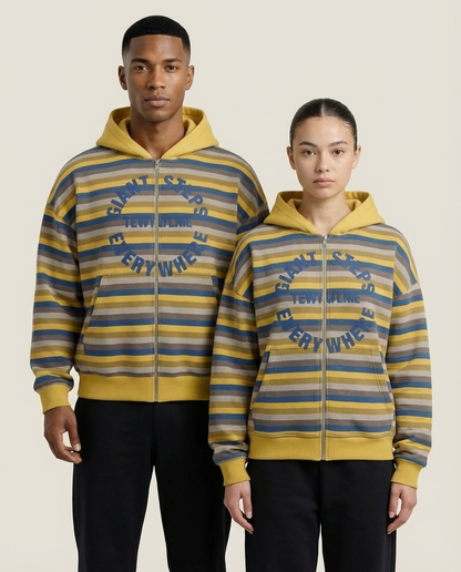 Sweats - Retro Stripe Full-Zip Hoodie