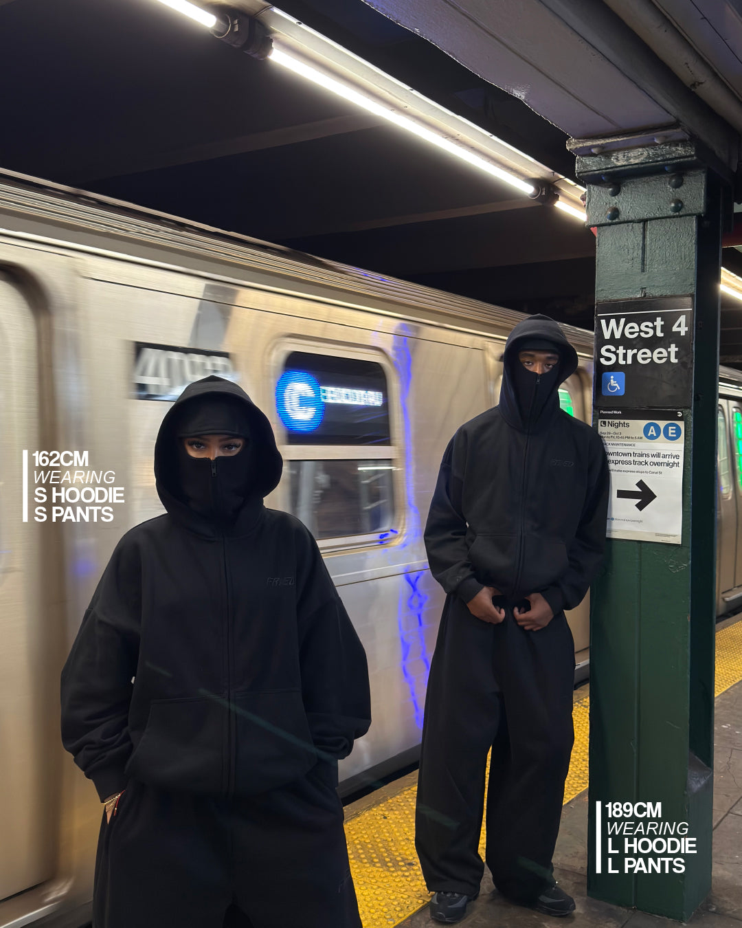 SWEATS® ALL BLACK - BALACLAVA ZIP HOODIE