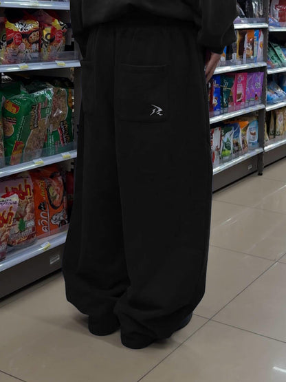 SWEATS® BLACK/GREY - OPEN LEG JOGGER