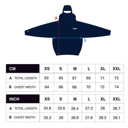 SWEATS® DARK BLUE - BALACLAVA ZIP HOODIE