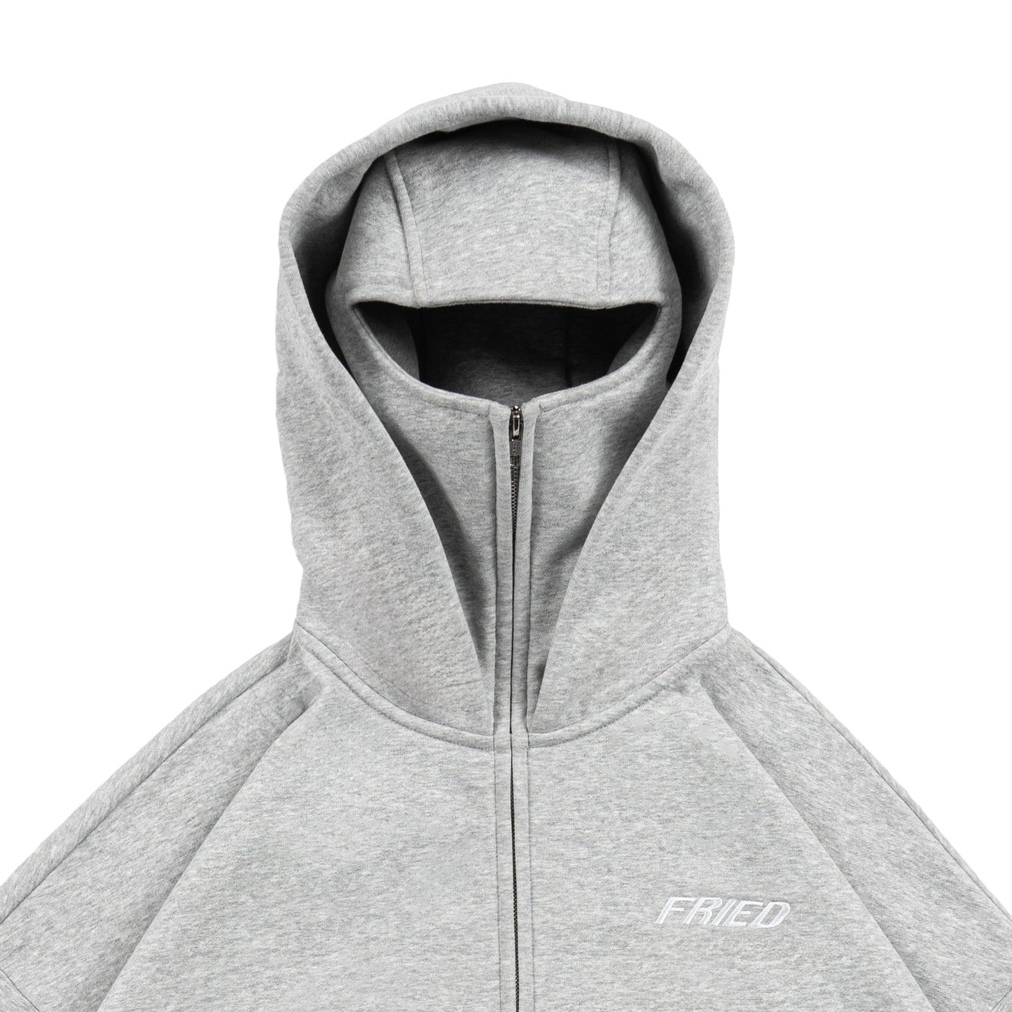 SWEATS® MELANGE GREY - BALACLAVA ZIP HOODIE