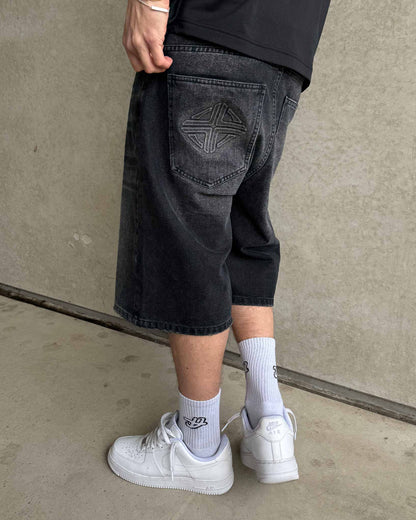 SWEATS® Denim Jorts "Phantom Black"