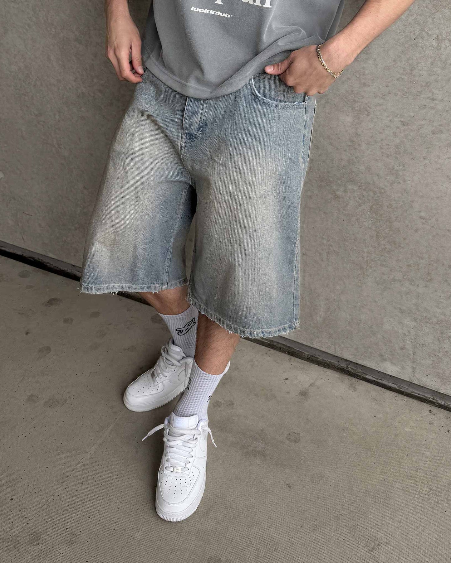 SWEATS® Denim Jorts "Sahara Sky"