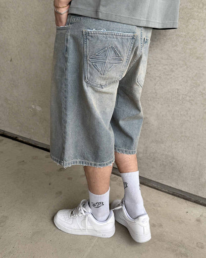 SWEATS® Denim Jorts "Sahara Sky"