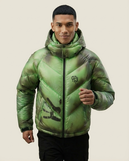 Sweats - Graphic Hooded Puffer Jacket