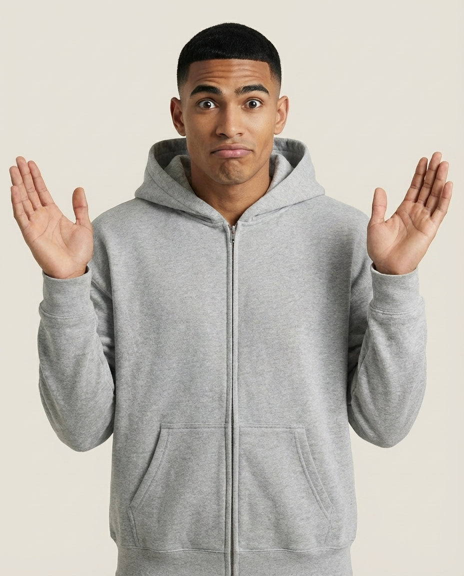 SWEATS® Grey Zip-up