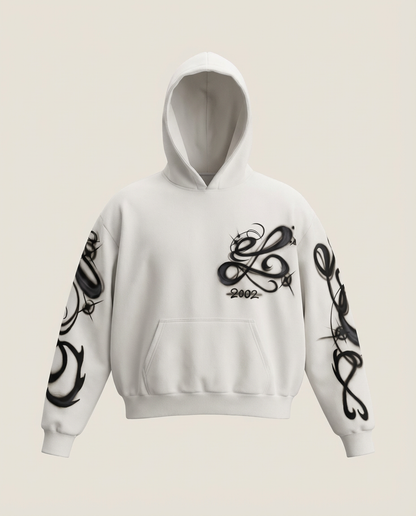 Sweats - Airbrush Script Graphic Pullover Hoodie